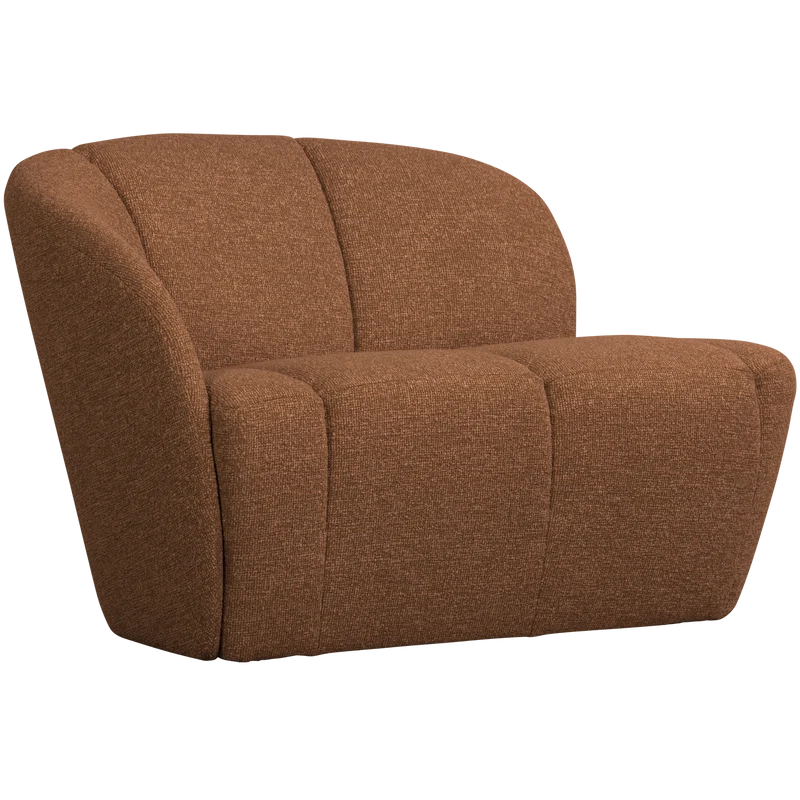 Mojo 2-sitzer bank links bouclé rostbraun meliert