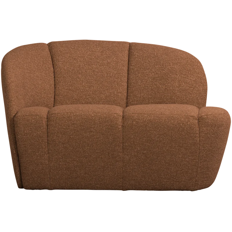 Mojo 2-sitzer bank links bouclé rostbraun meliert