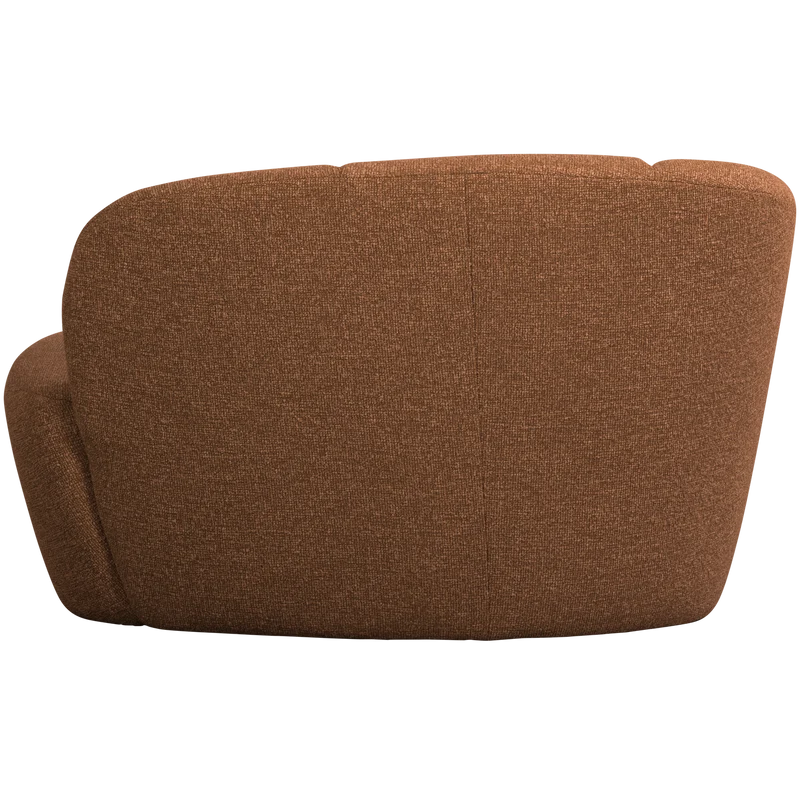 Mojo 2-sitzer bank links bouclé rostbraun meliert