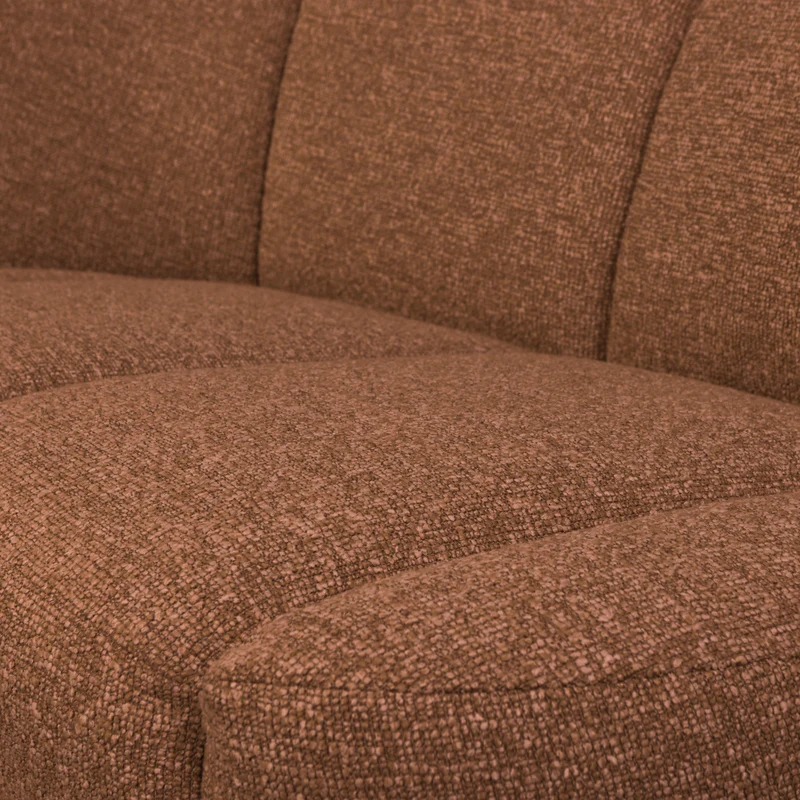 Mojo 2-sitzer bank links bouclé rostbraun meliert