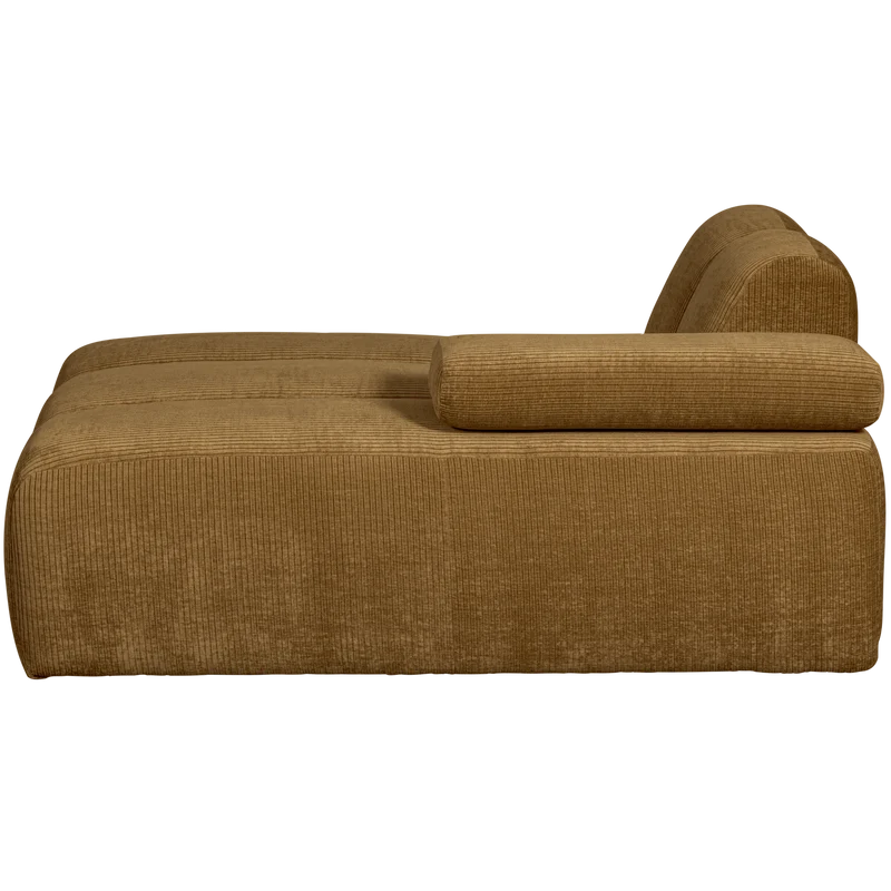 Mojo chaise longue rechts gerippter honiggelb