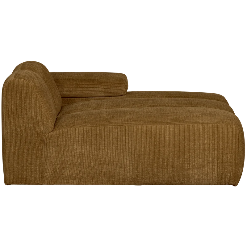 Mojo chaise longue rechts gerippter honiggelb