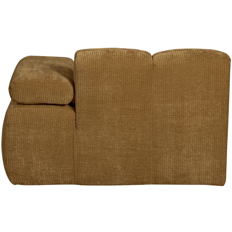 Mojo chaise longue rechts gerippter honiggelb