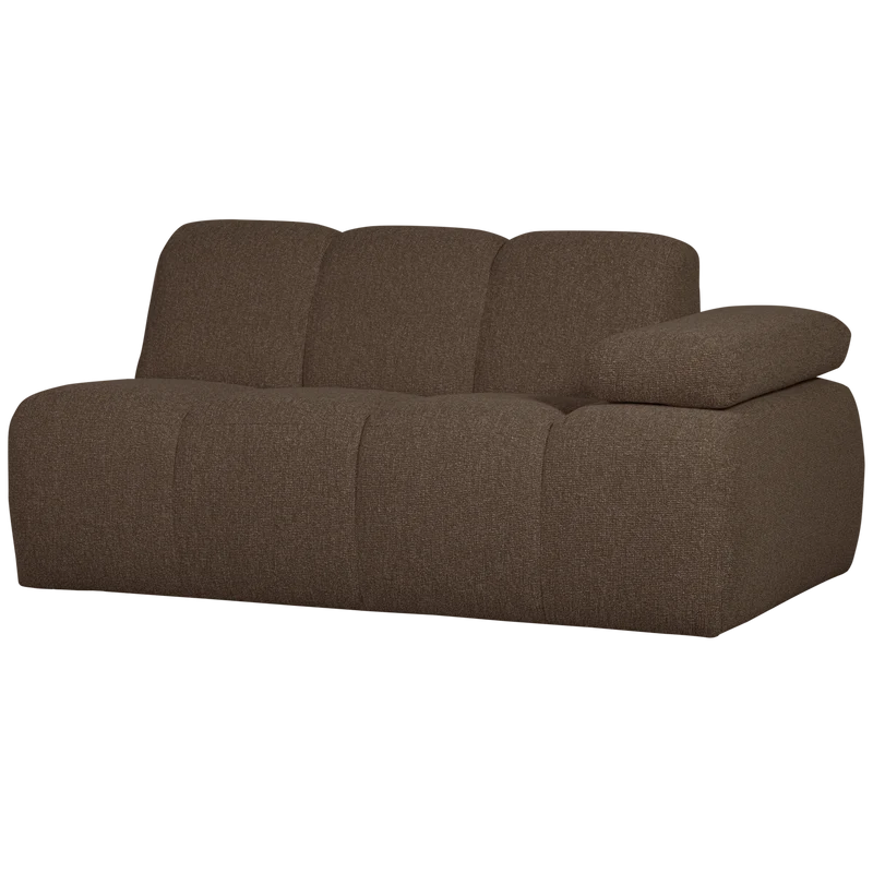 Mojo 1,5-sitzer element arm rechts bouclé braun melange