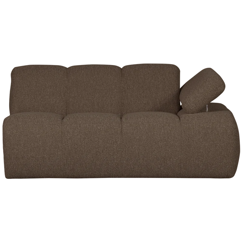 Mojo 1,5-sitzer element arm rechts bouclé braun melange
