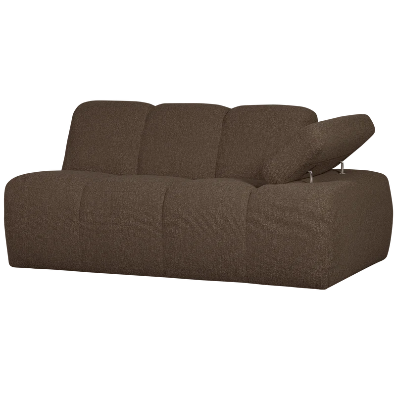 Mojo 1,5-sitzer element arm rechts bouclé braun melange