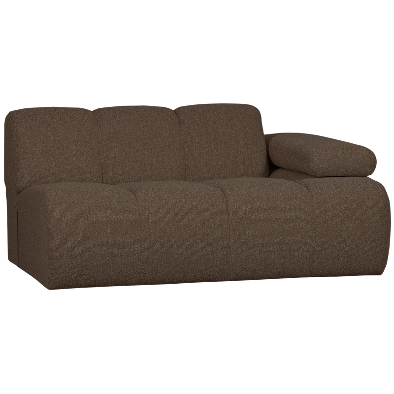 Mojo 1,5-sitzer element arm rechts bouclé braun melange