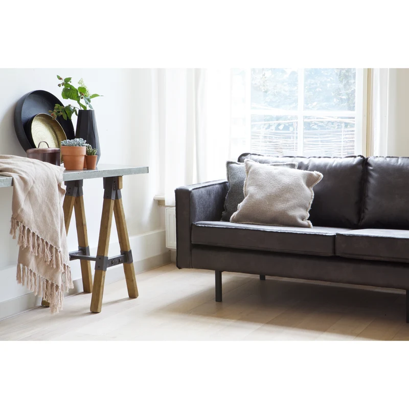 Rodeo 3-sitzer sofa ecoleder schwarz
