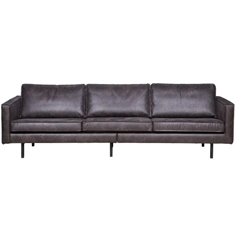 Rodeo 3-sitzer sofa ecoleder schwarz