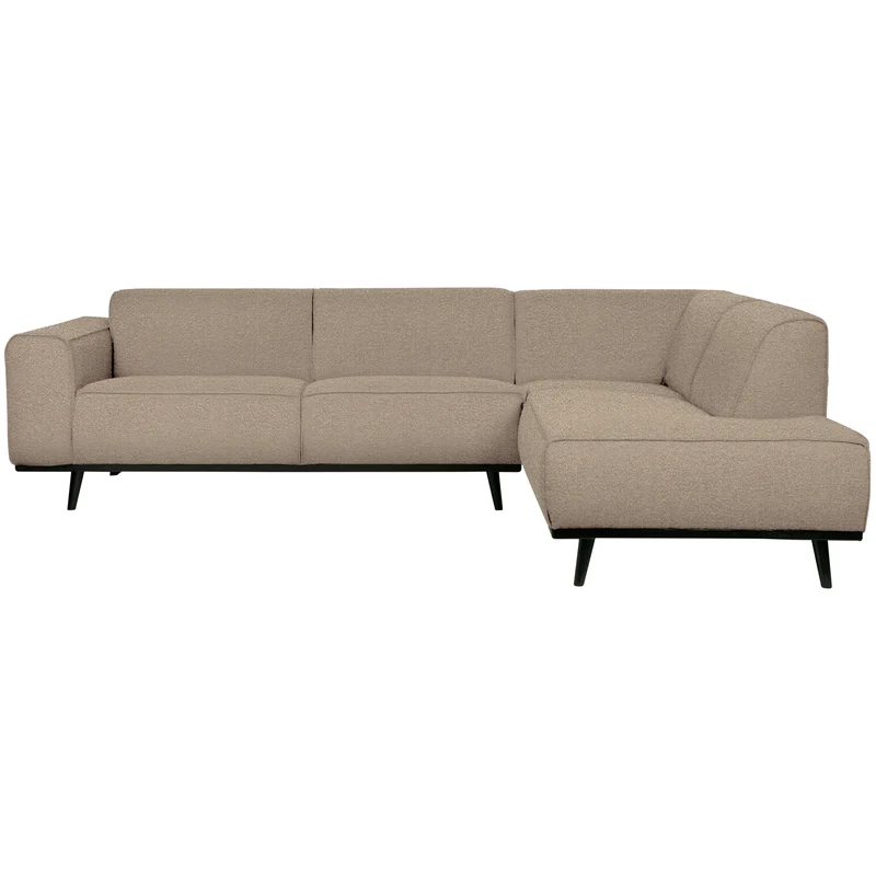 Statement eckbank rechts bouclé beige