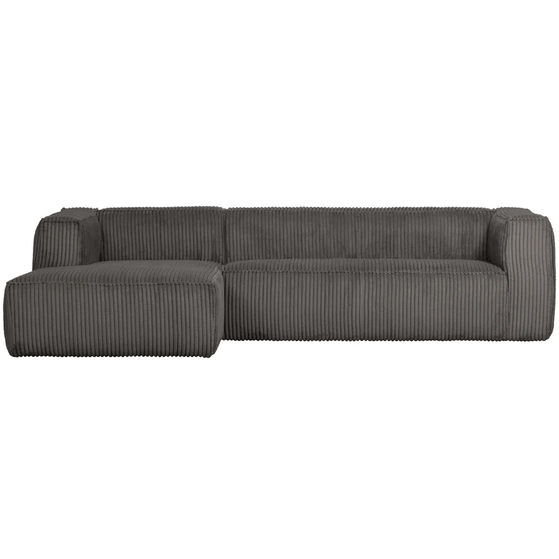 Bean eckbank links gerippter stoff terrazzo