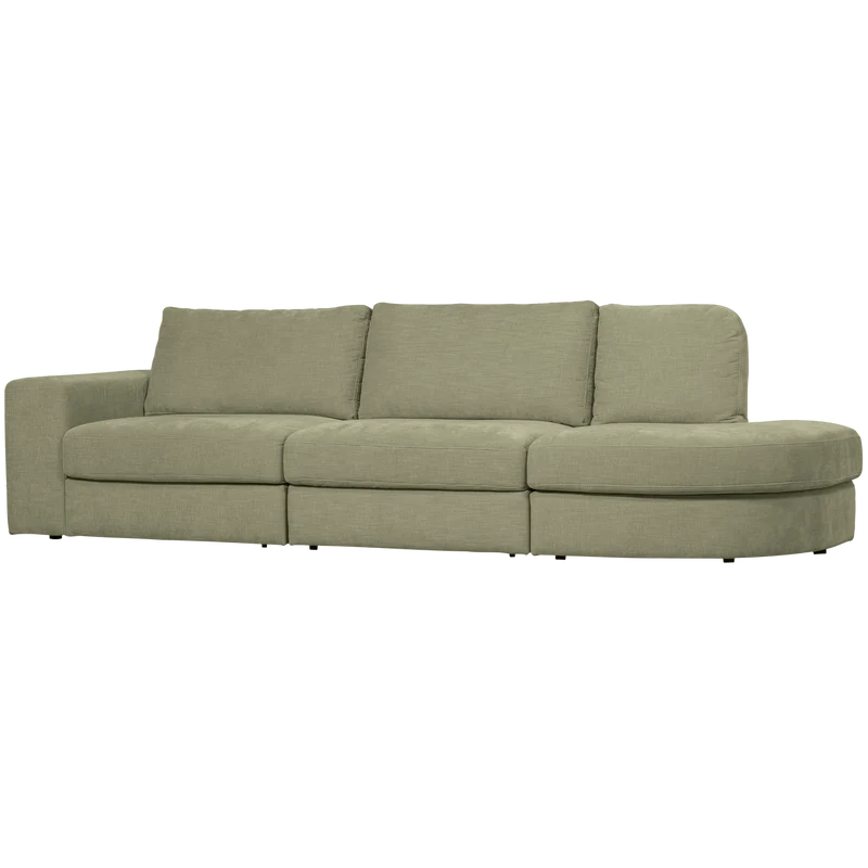 Family 2,5-sitzer sofa rundung rechts grün