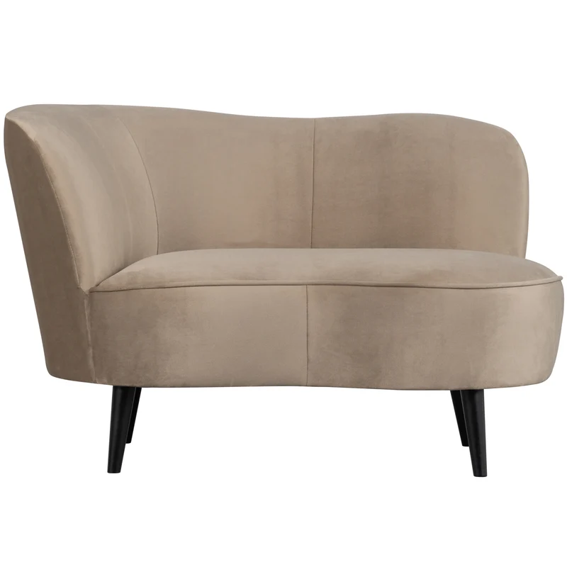 Sara lounge sessel links samt khaki