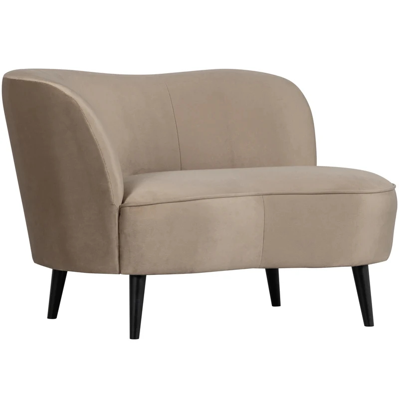 Sara lounge sessel links samt khaki