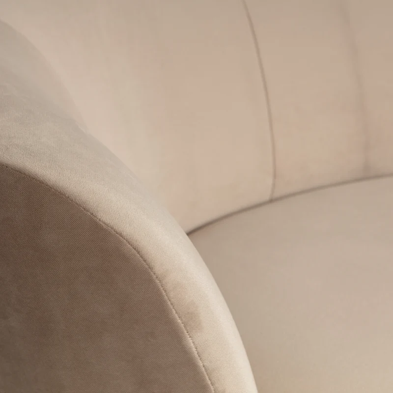 Sara lounge sessel links samt khaki