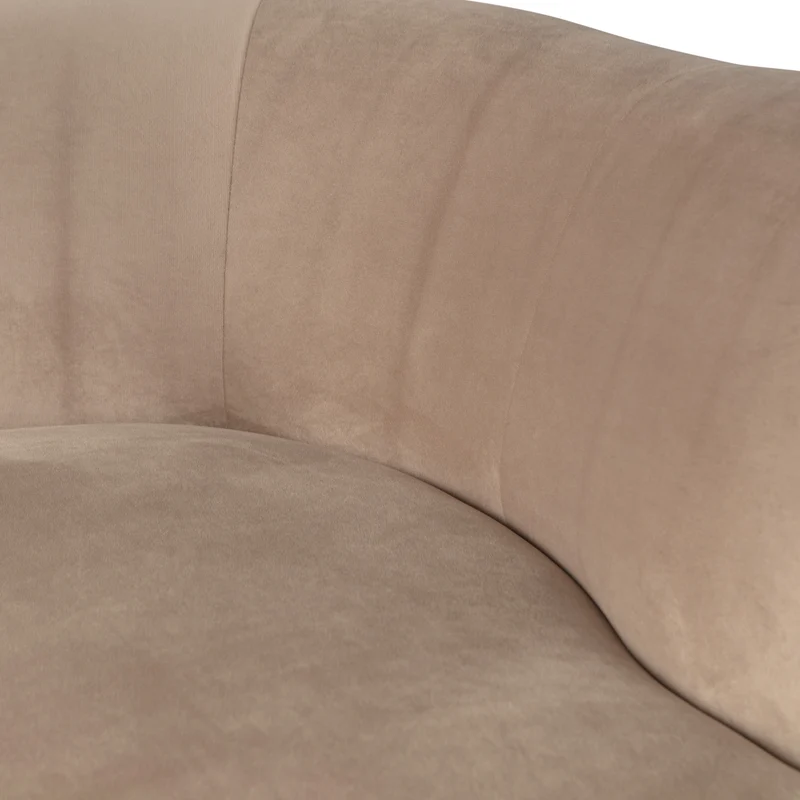 Sara lounge sessel links samt khaki