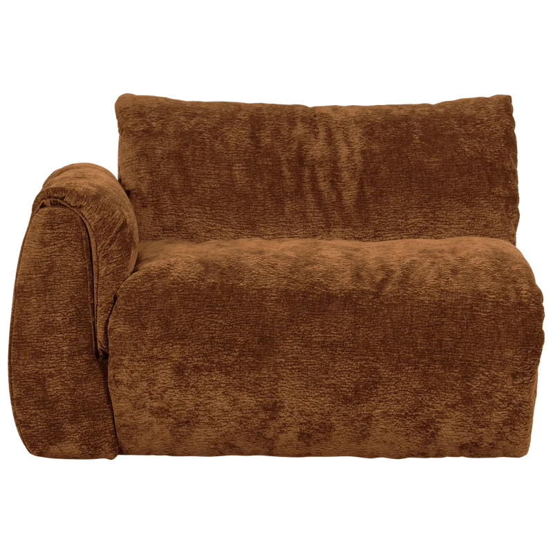 Baggy 1-sitzer element arm links 3D chenille mittelbraun