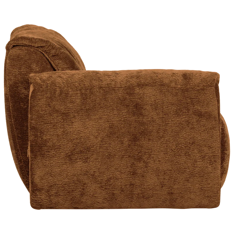 Baggy 1-sitzer element arm links 3D chenille mittelbraun