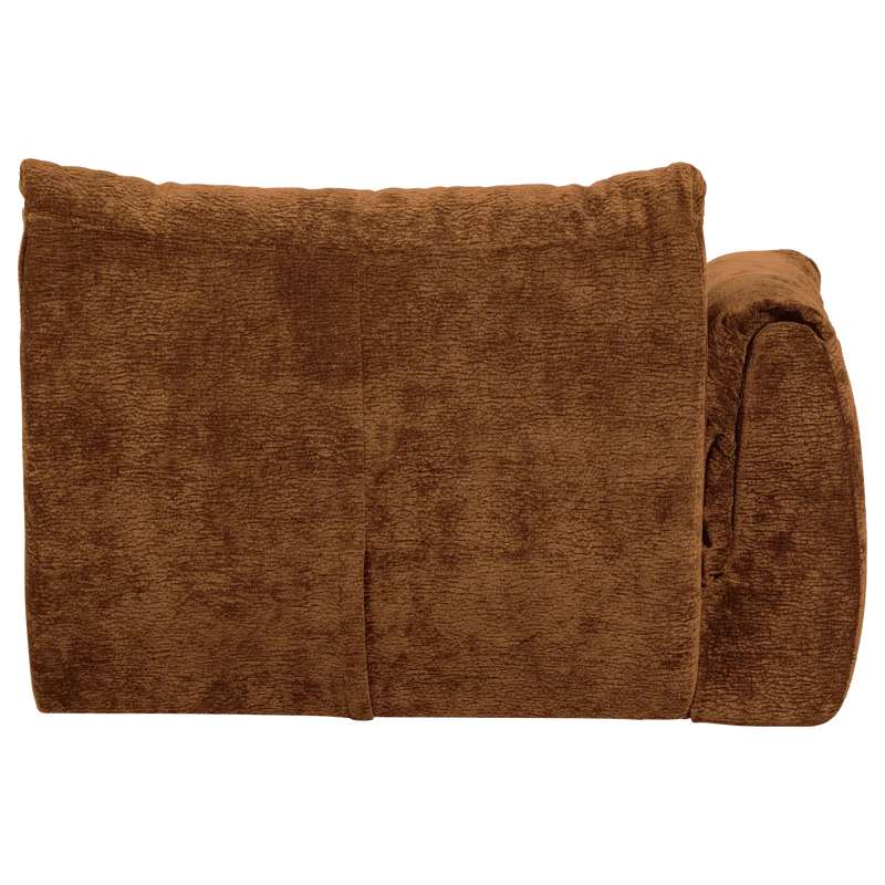 Baggy 1-sitzer element arm links 3D chenille mittelbraun