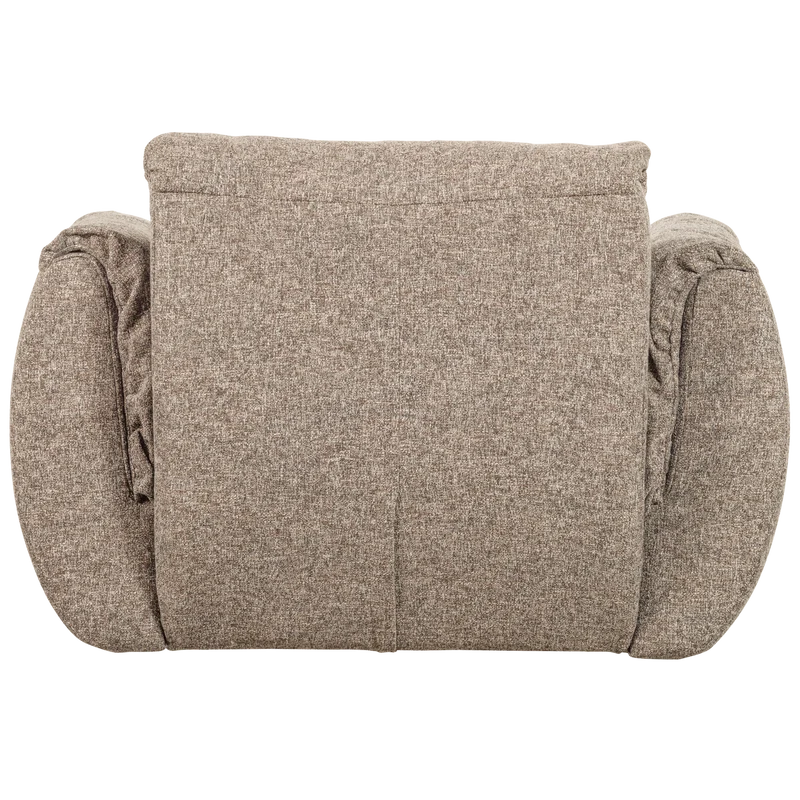 Baggy drehsessel webstoff braun melange