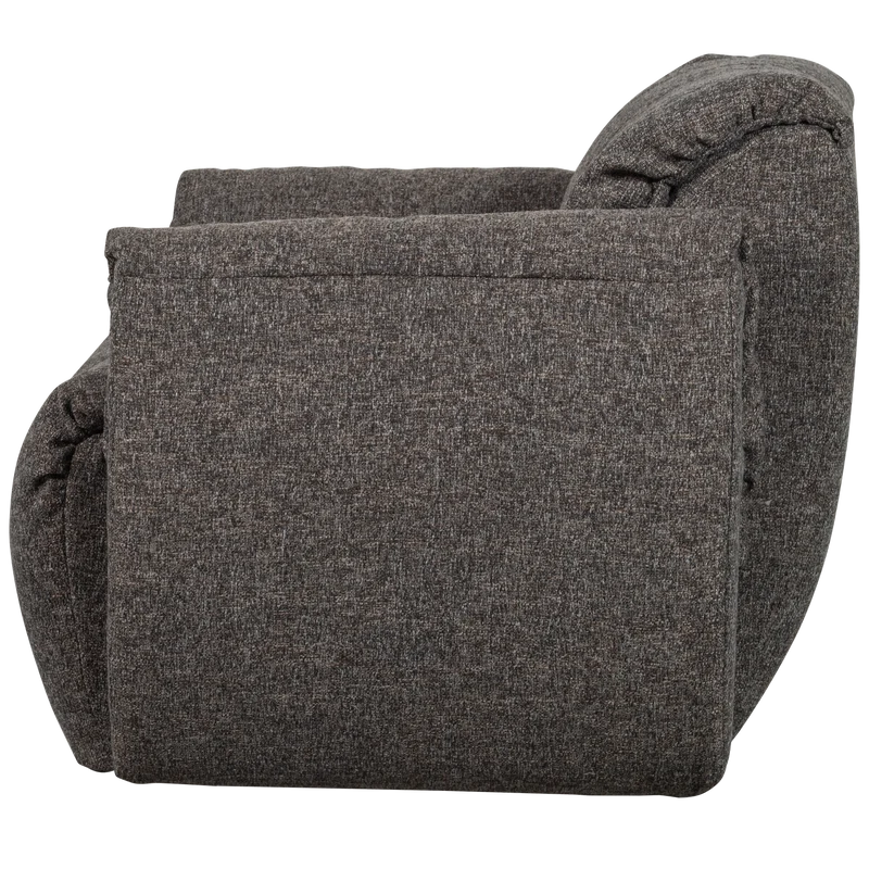 Baggy drehsessel webstoff warmes grau melange