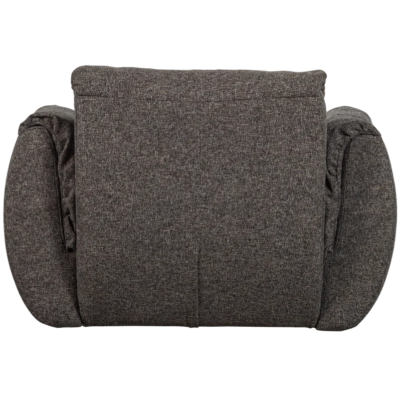 Baggy drehsessel webstoff warmes grau melange