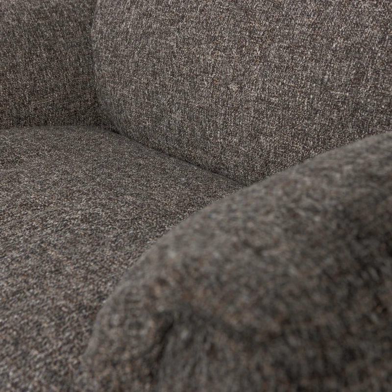Baggy drehsessel webstoff warmes grau melange