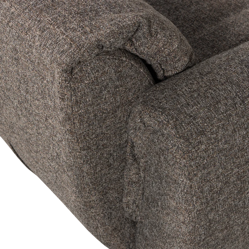 Baggy drehsessel webstoff warmes grau melange