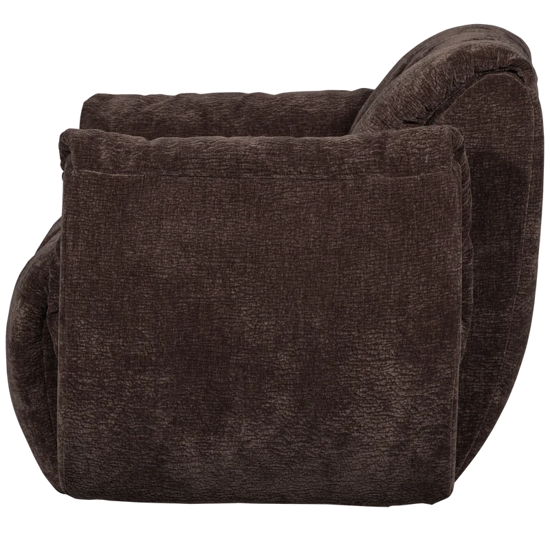 Baggy drehsessel 3D chenille dunkelbraun
