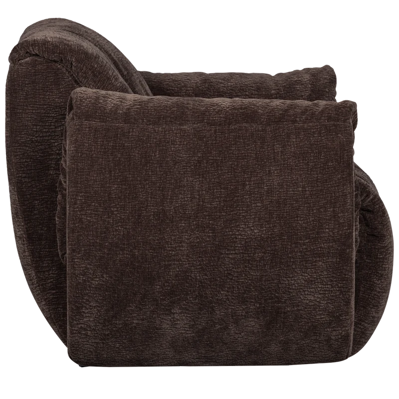Baggy drehsessel 3D chenille dunkelbraun