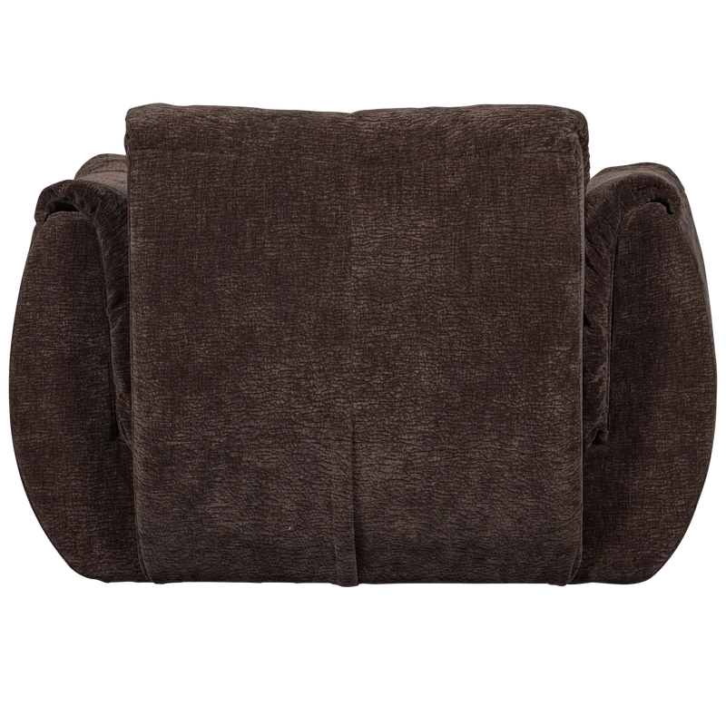 Baggy drehsessel 3D chenille dunkelbraun