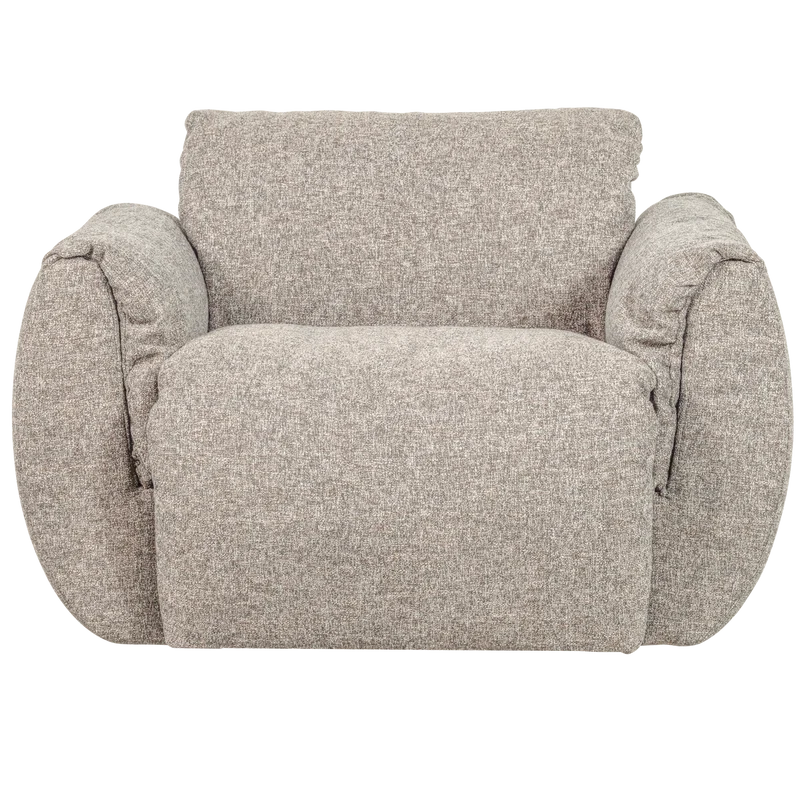Baggy drehsessel webstoff natur melange