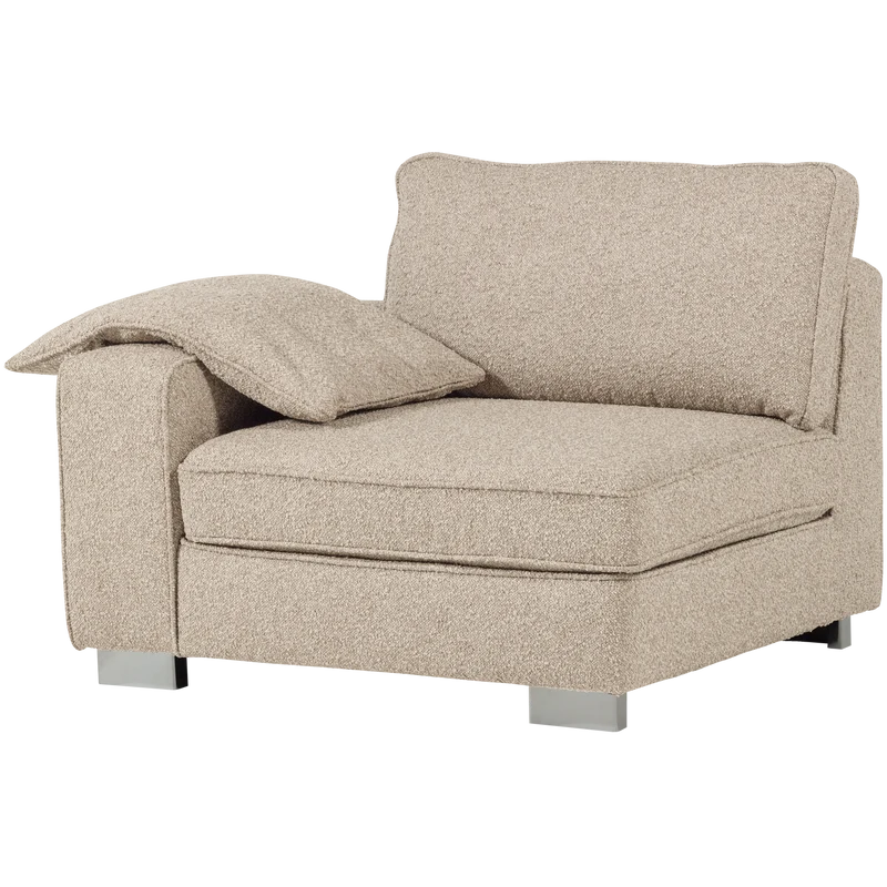 Lazy 1-sitzer element arm linken bouclé natur