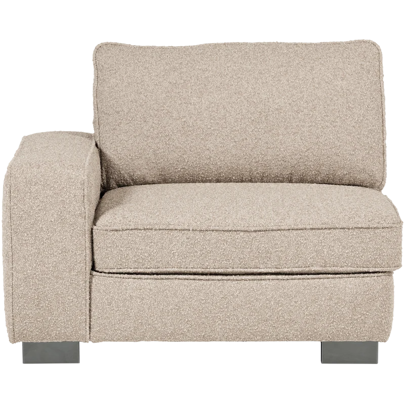 Lazy 1-sitzer element arm linken bouclé natur