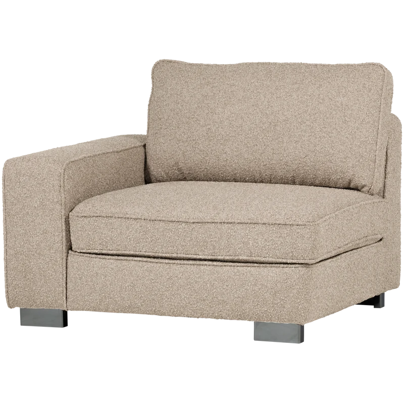 Lazy 1-sitzer element arm linken bouclé natur