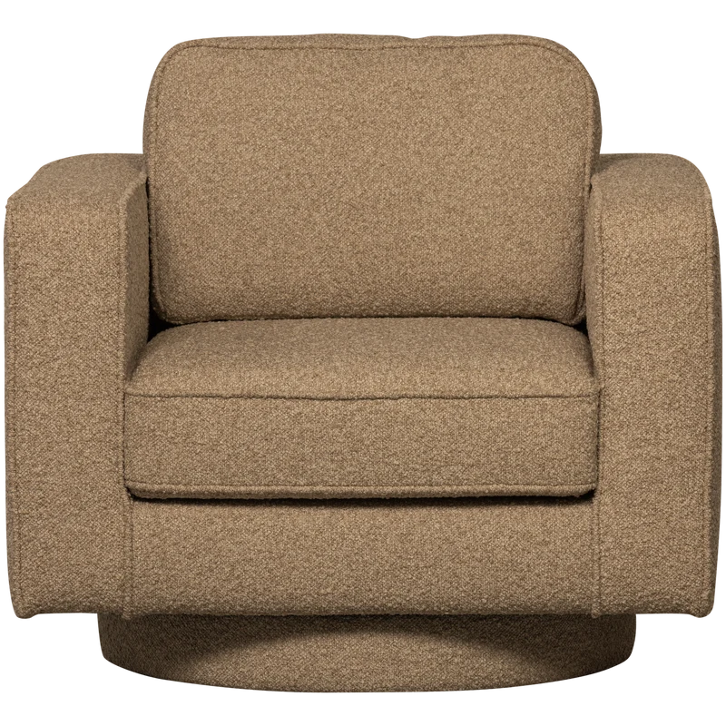 Lazy drehsessel bouclé braun