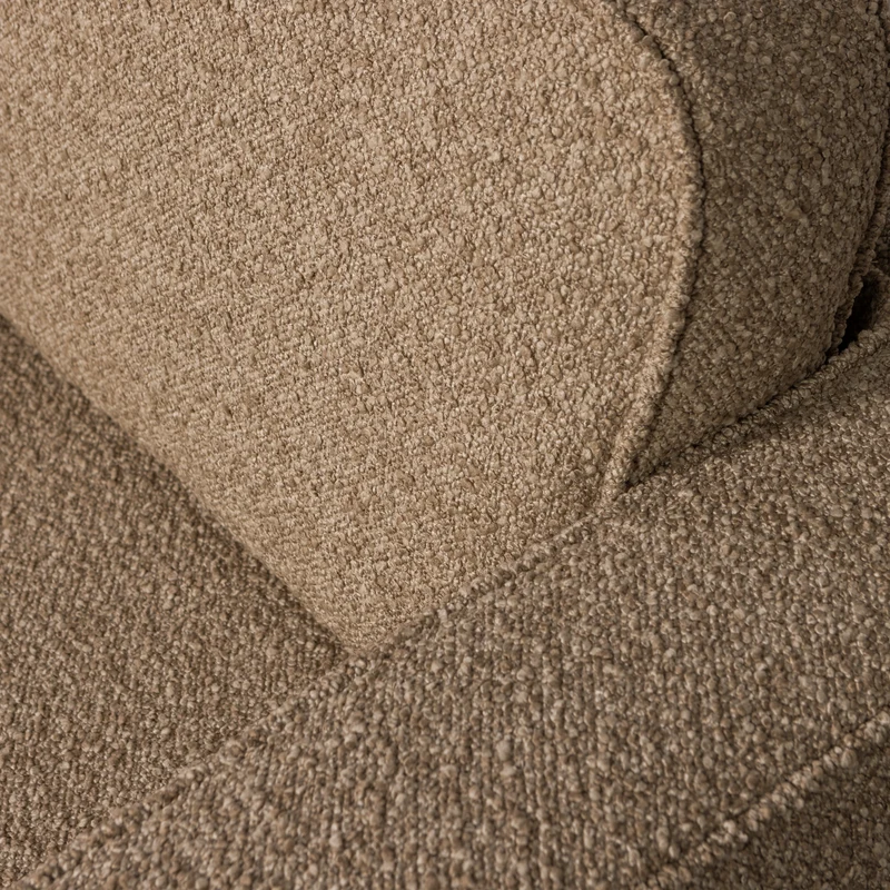 Lazy drehsessel bouclé braun
