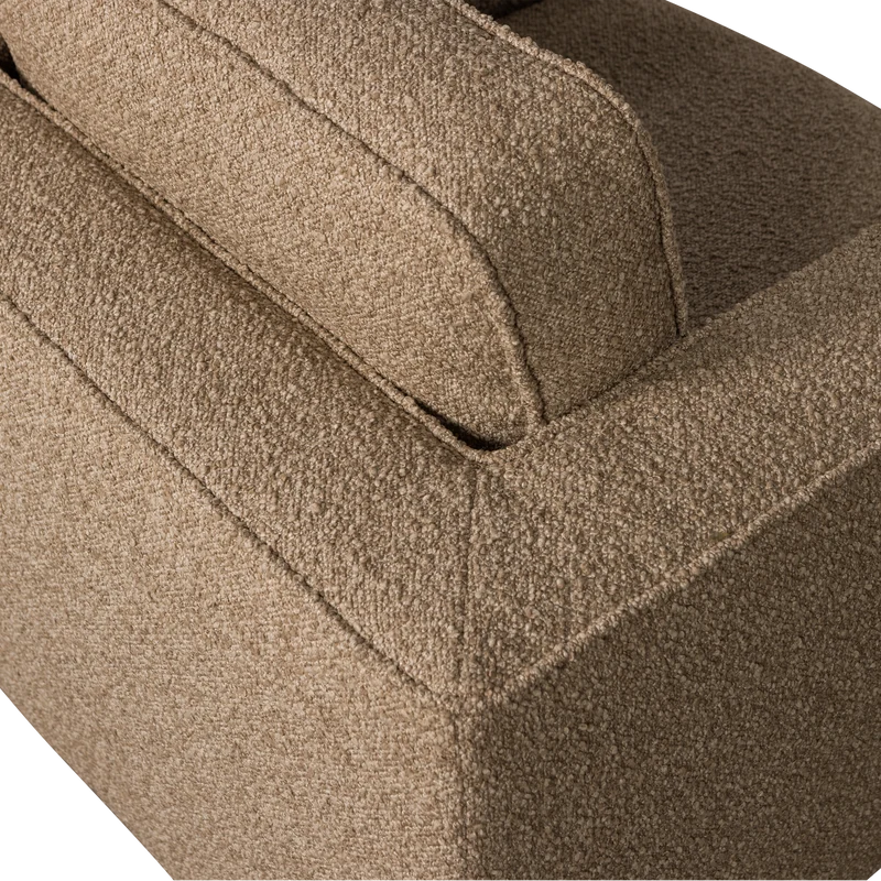 Lazy drehsessel bouclé braun