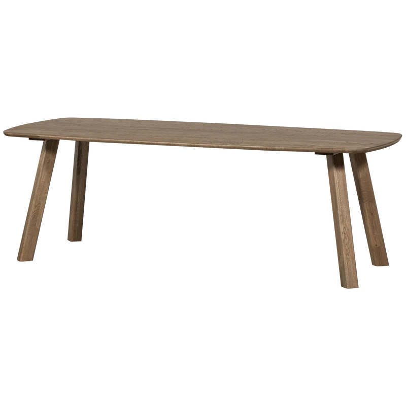 Tablo tisch dänisch oval durchgehende lamelle 220x100 cm cashmere brown