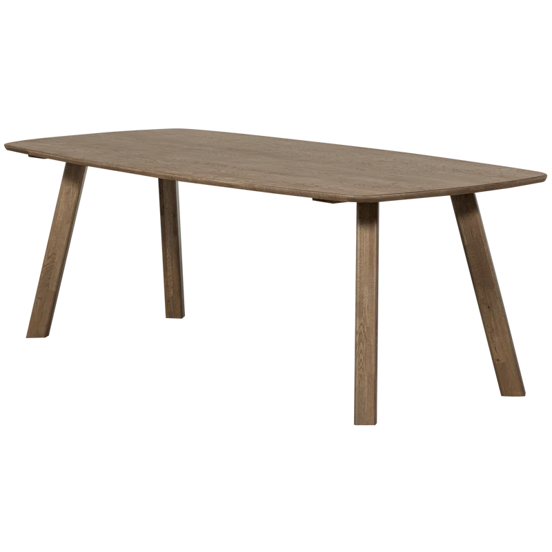 Tablo tisch dänisch oval durchgehende lamelle 220x100 cm cashmere brown