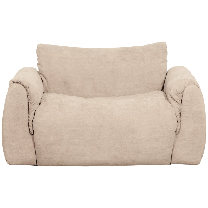 Baggy liegesessel gewebte chenille sand