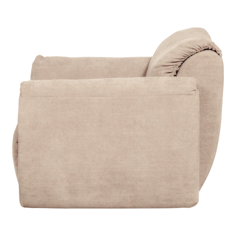 Baggy liegesessel gewebte chenille sand