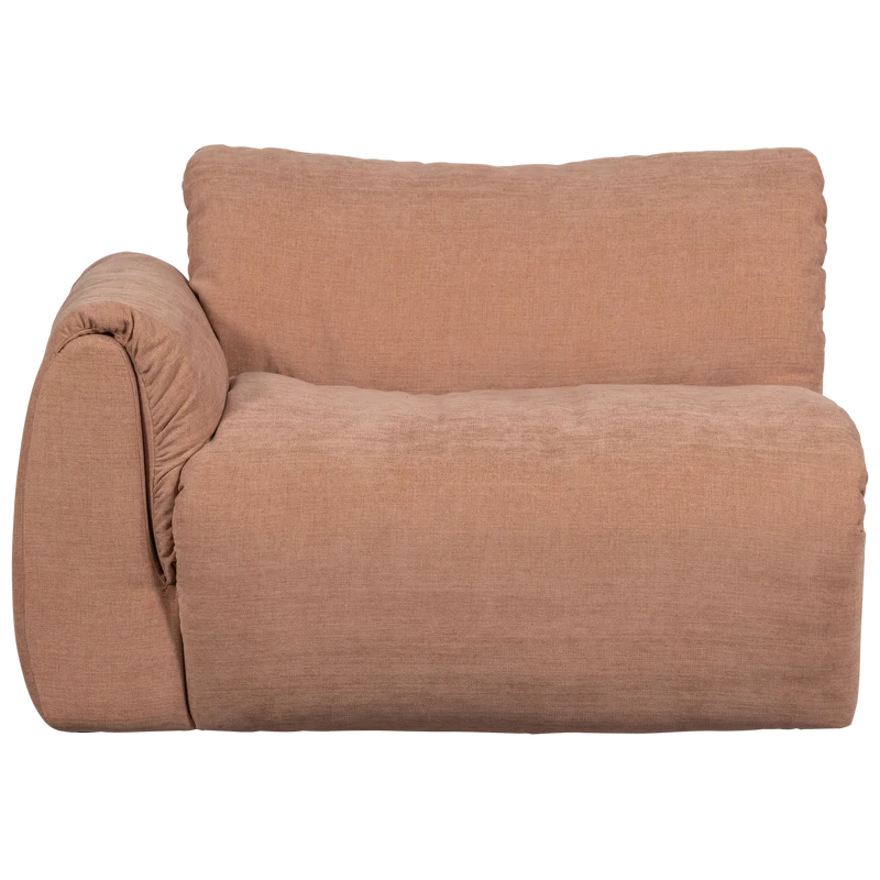 Baggy 1-sitzer element arm links gewebte chenille altrosa