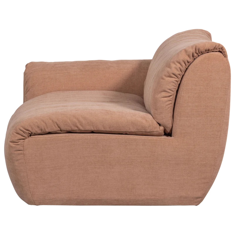 Baggy 1-sitzer element arm links gewebte chenille altrosa