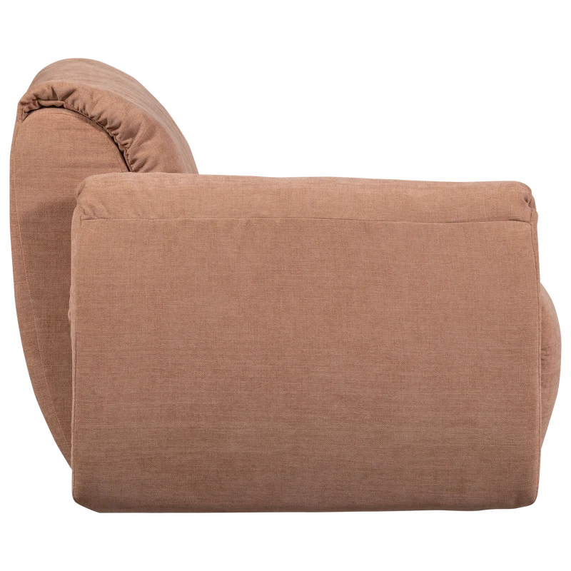 Baggy 1-sitzer element arm links gewebte chenille altrosa