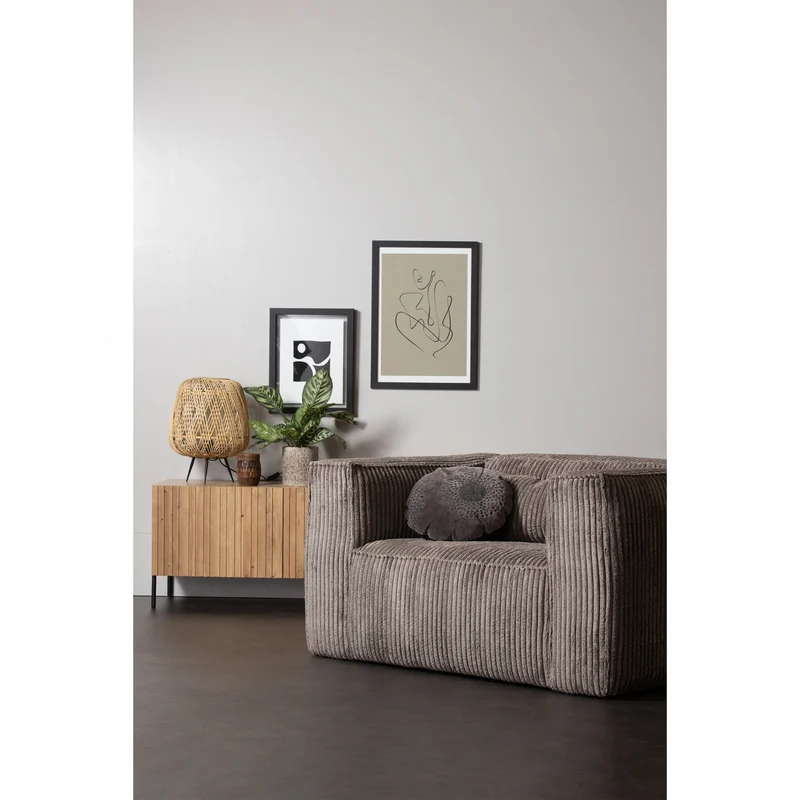 Bean sessel gerippter stoff terrazzo