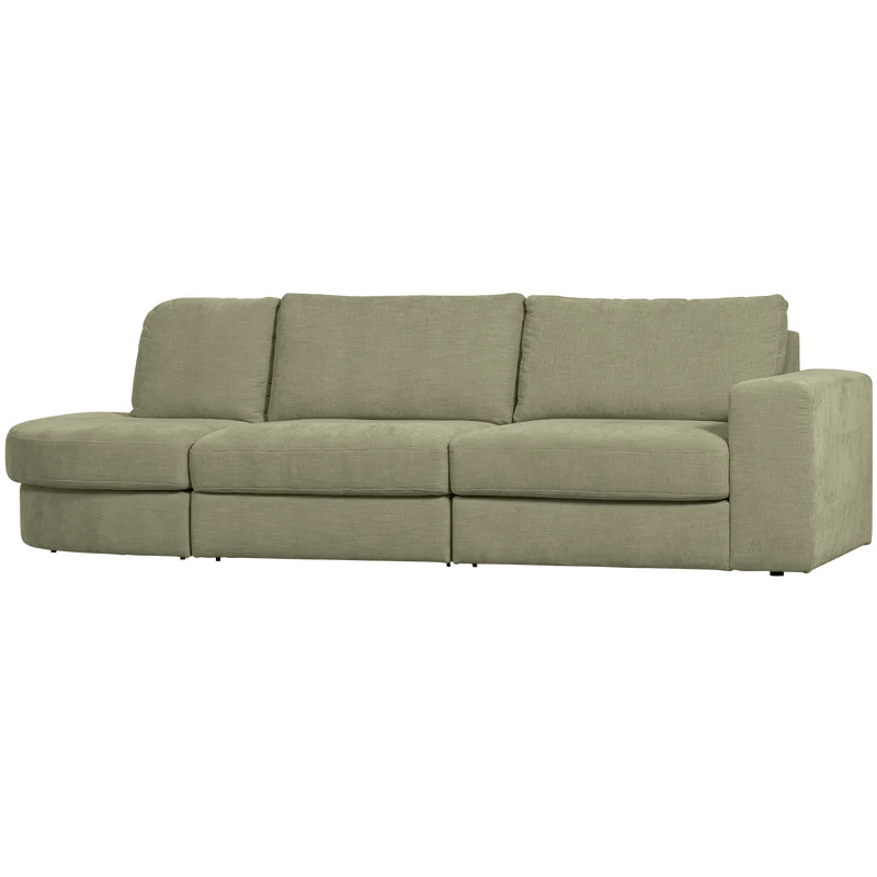 Family 2,5-sitzer sofa rundung links grün