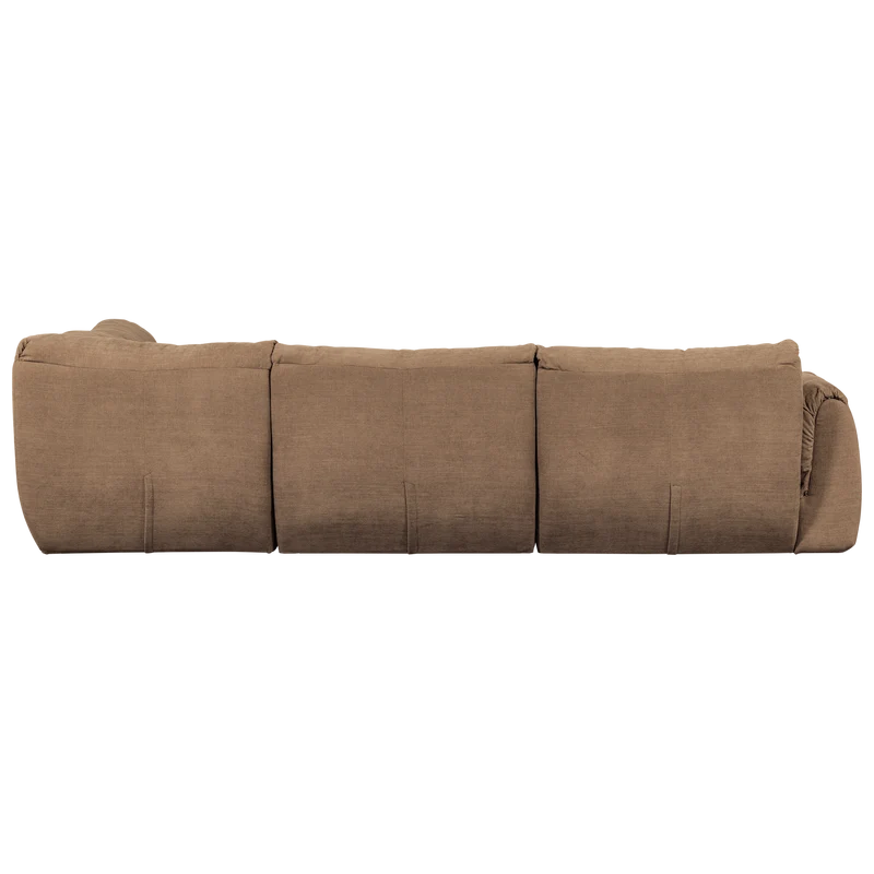 Baggy eckbank rechts gewebte chenille braun