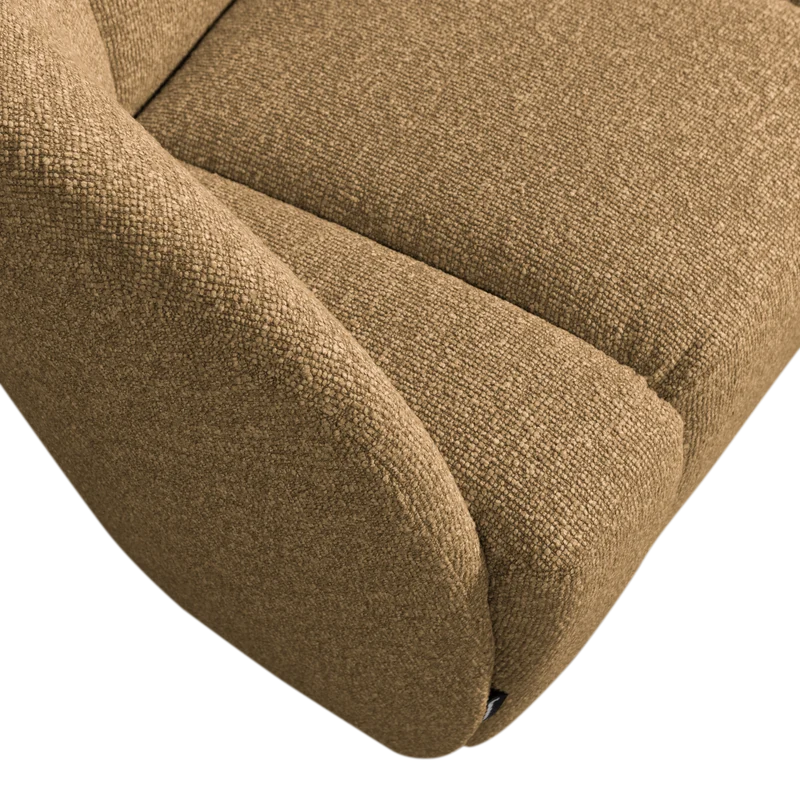 Mojo 2-sitzer bank links bouclé gelbbraun melange