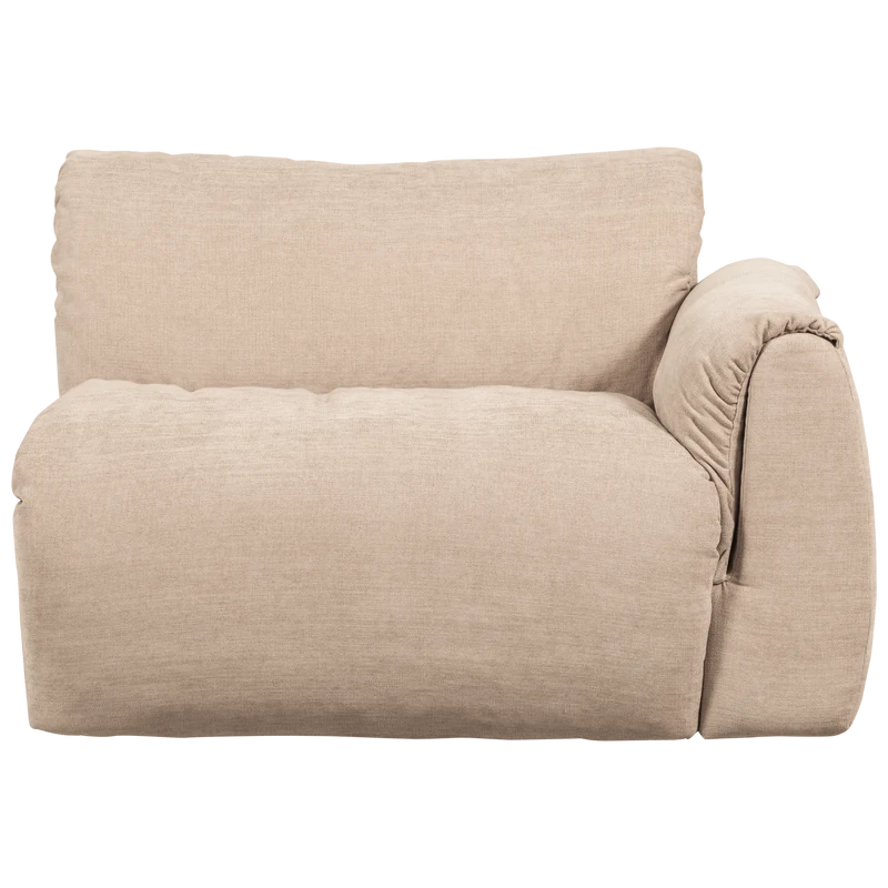 Baggy 1-sitzer element arm rechts gewebte chenille sand